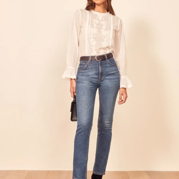 Reformation Denim - NWT Liza High Rise Straight Long Jeans